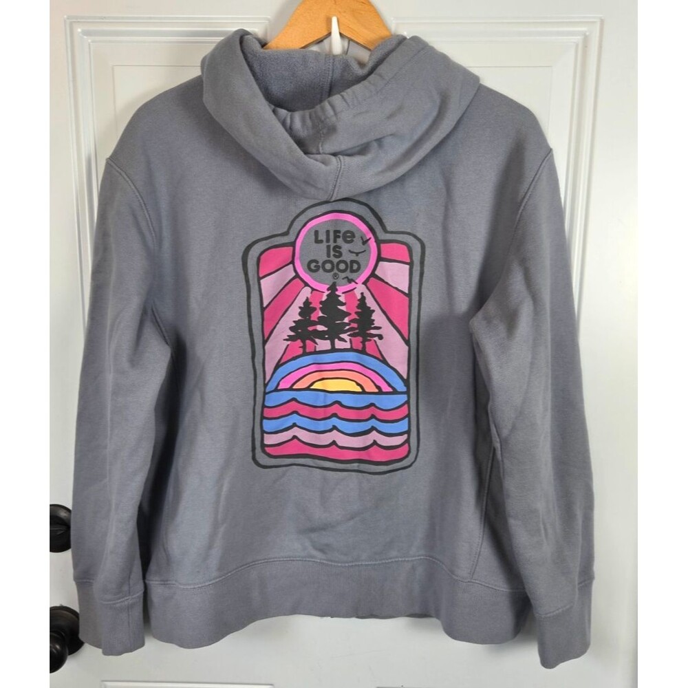 Life is Good Womens Zip-Up Hoodie Size L